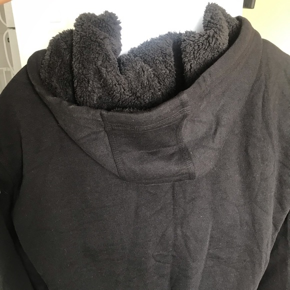 BC Clothing Men's Black Quilted Plush Lined Hoodie - Picture 14 of 16